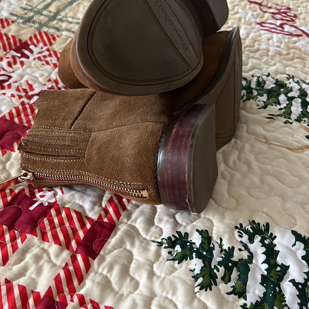 Franco Sarto Leather Suede Ankle Boots - Picture 7 of 11